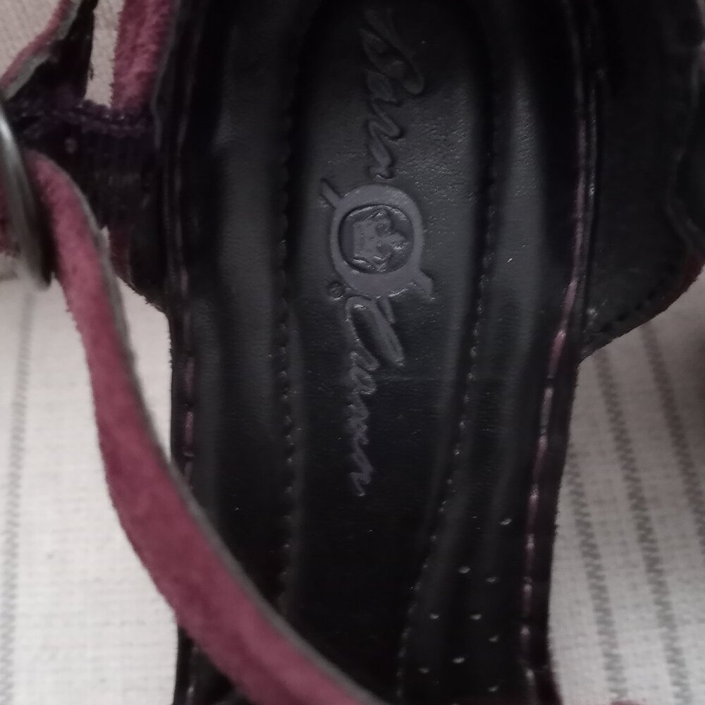 'Born Crown' Burgundy Suede T Bar Platform Size 7.5 EUC - Picture 7 of 15